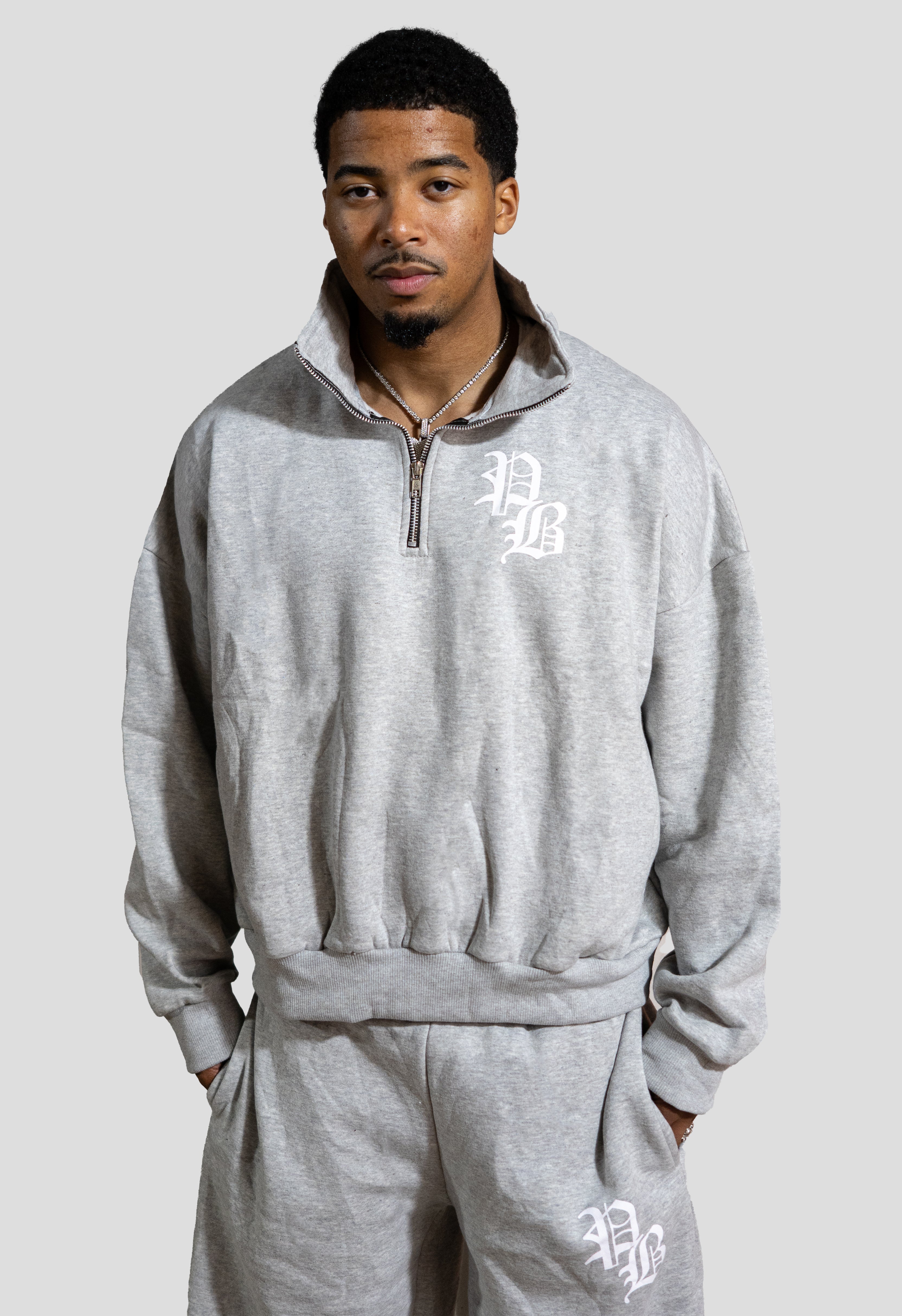 PB Essentials Quarter-Zip Grey